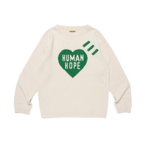 HUMAN HOPE HEART KNIT SWEATER